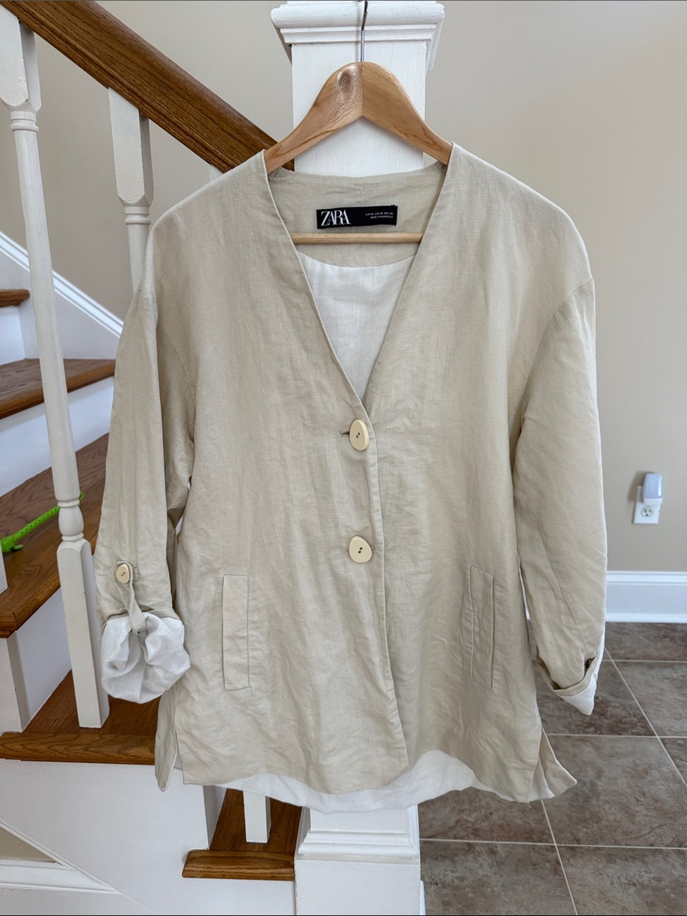 Nfs❌ZARA 50% linen blend blazer - Picture 7 of 11